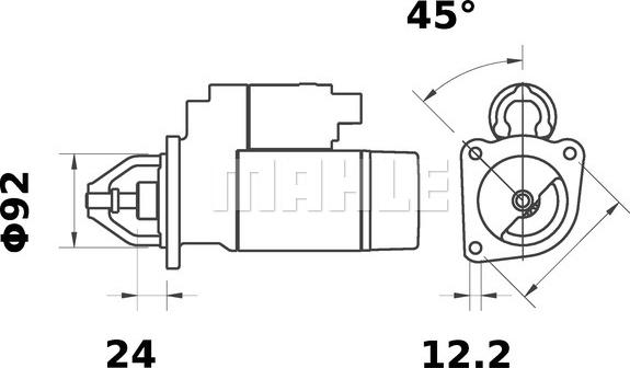 MAHLE MS 12 - Стартер avtokuzovplus.com.ua