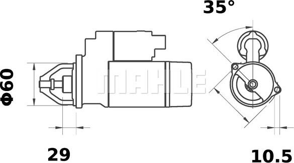 MAHLE MS 171 - Стартер avtokuzovplus.com.ua