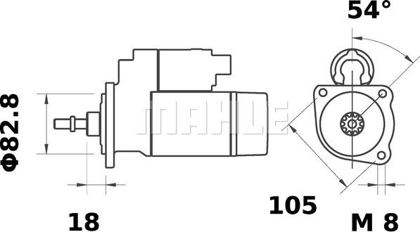 MAHLE MS 188 - Стартер autocars.com.ua