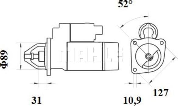 MAHLE MS 197 - Стартер autocars.com.ua