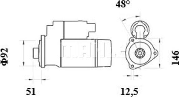 MAHLE MS 198 - Стартер autodnr.net