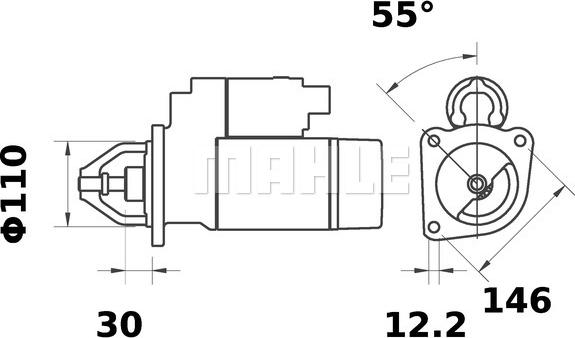 MAHLE MS 207 - Стартер autocars.com.ua