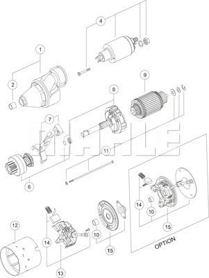 MAHLE MS 218 - Стартер autocars.com.ua