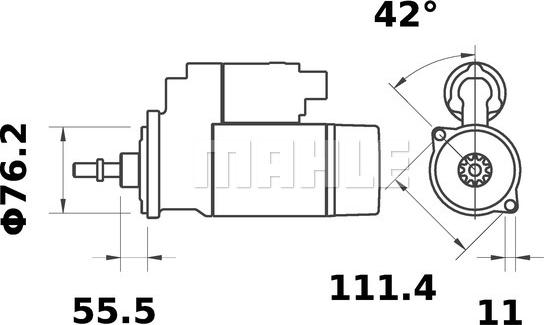 MAHLE MS 260 - Стартер avtokuzovplus.com.ua