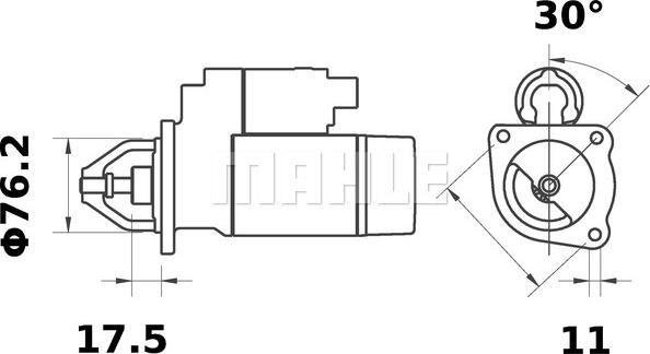 MAHLE MS 284 - Стартер autodnr.net