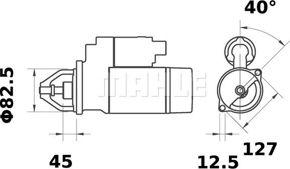 MAHLE MS 285 - Стартер avtokuzovplus.com.ua