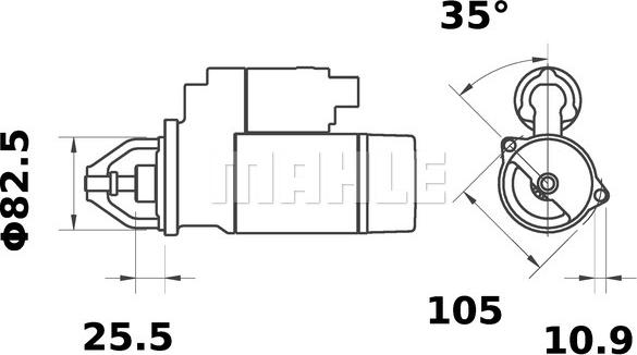 MAHLE MS 29 - Стартер autocars.com.ua