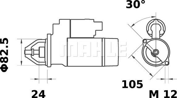 MAHLE MS 323 - Стартер autodnr.net