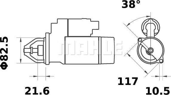 MAHLE MS 379 - Стартер avtokuzovplus.com.ua