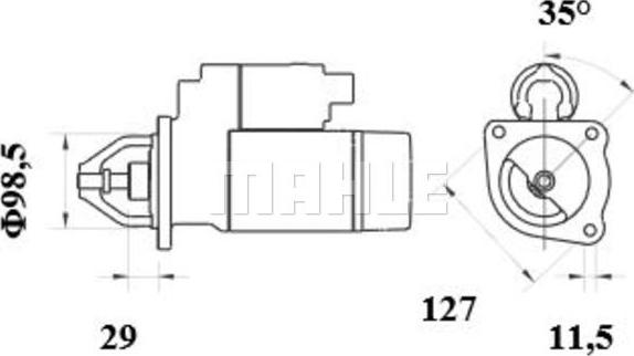 MAHLE MS 417 - Стартер autocars.com.ua