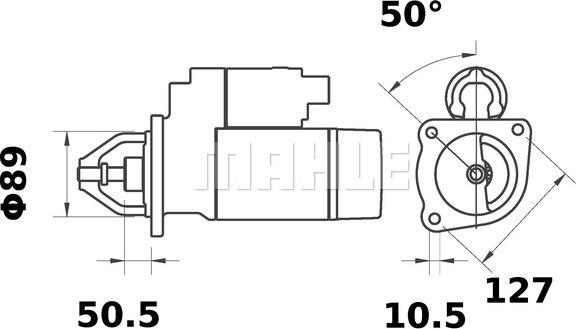 MAHLE MS 41 - Стартер autocars.com.ua