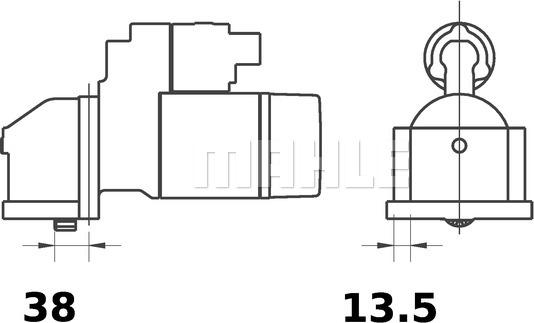 MAHLE MS 422 - Стартер avtokuzovplus.com.ua