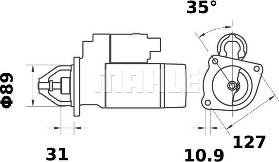 MAHLE MS 439 - Стартер avtokuzovplus.com.ua