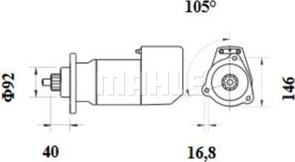 MAHLE MS 472 - Стартер autocars.com.ua