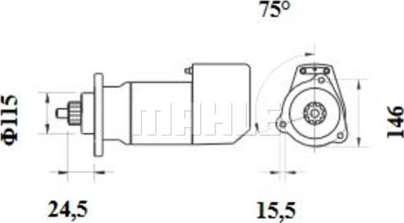 MAHLE MS 495 - Стартер avtokuzovplus.com.ua