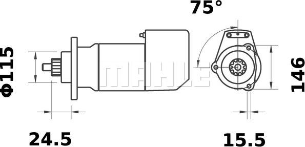 MAHLE MS 533 - Стартер autocars.com.ua