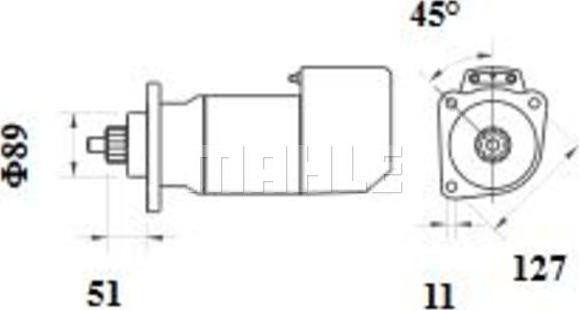 MAHLE MS 577 - Стартер autocars.com.ua