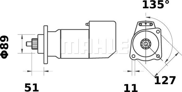 MAHLE MS 587 - Стартер autodnr.net