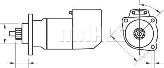 MAHLE MS 670 - Стартер autocars.com.ua