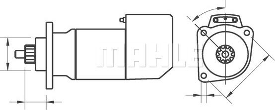 MAHLE MS 672 - Стартер autocars.com.ua