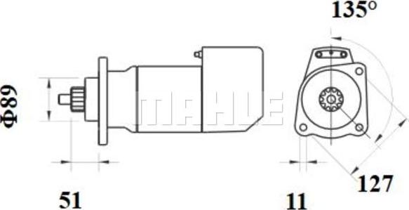 MAHLE MS 699 - Стартер autocars.com.ua