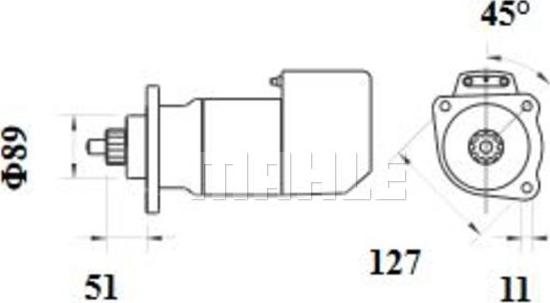 MAHLE MS 700 - Стартер autocars.com.ua