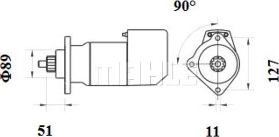 MAHLE MS 701 - Стартер autocars.com.ua