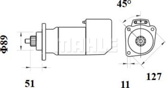 MAHLE MS 702 - Стартер avtokuzovplus.com.ua