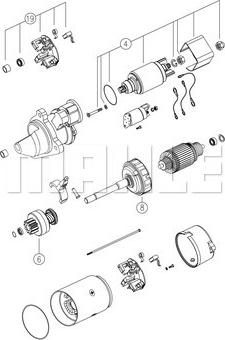 MAHLE MS 753 - Стартер avtokuzovplus.com.ua