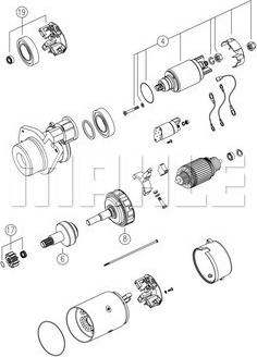 MAHLE MS 755 - Стартер autocars.com.ua