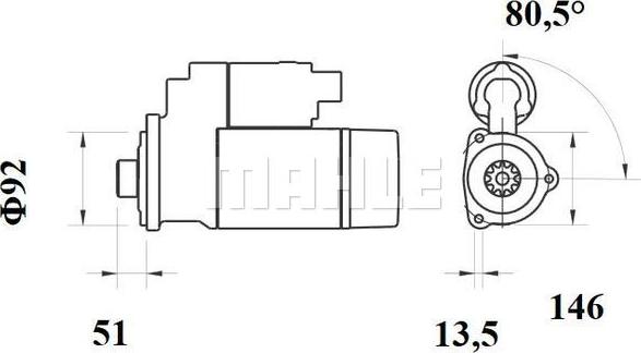 MAHLE MS 755 - Стартер autocars.com.ua