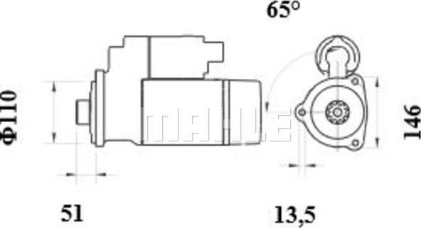 MAHLE MS 759 - Стартер autocars.com.ua