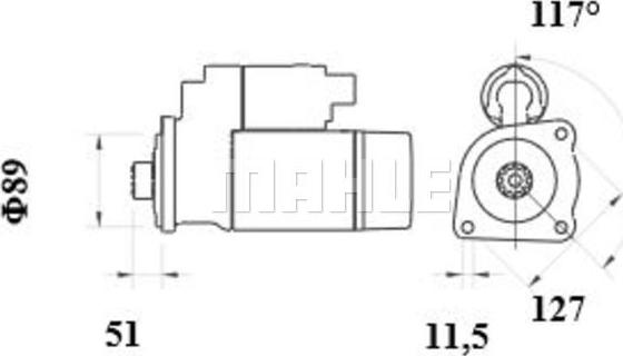 MAHLE MS 775 - Стартер avtokuzovplus.com.ua