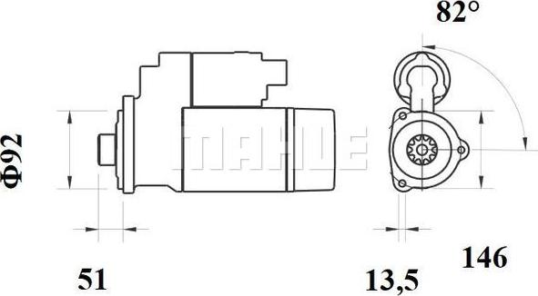 MAHLE MS 776 - Стартер autocars.com.ua