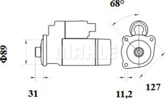 MAHLE MS 779 - Стартер autocars.com.ua