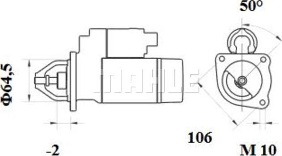 MAHLE MS 80 - Стартер autocars.com.ua