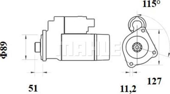 MAHLE MS 887 - Стартер avtokuzovplus.com.ua