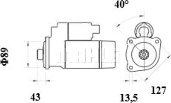 MAHLE MS 939 - Стартер autocars.com.ua