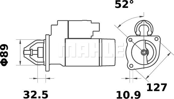 MAHLE MS 95 - Стартер avtokuzovplus.com.ua