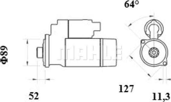 MAHLE MS 969 - Стартер autocars.com.ua