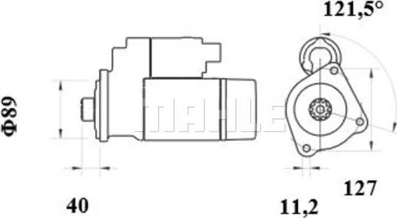 MAHLE MS 996 - Стартер autocars.com.ua