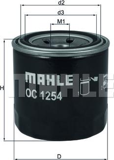 MAHLE OC 1254 - Масляний фільтр autocars.com.ua
