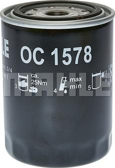 MAHLE OC 1578 - Масляний фільтр autocars.com.ua