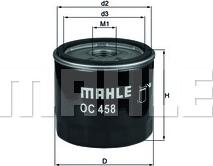 MAHLE OC 458 - Масляный фильтр avtokuzovplus.com.ua
