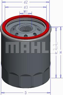 MAHLE OC 595 - Масляний фільтр autocars.com.ua