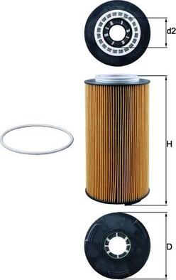MAHLE OX 1097D - Масляний фільтр autocars.com.ua