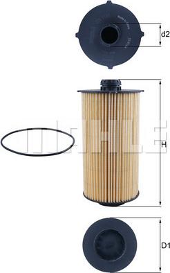 MAHLE OX 1186D - Масляний фільтр autocars.com.ua