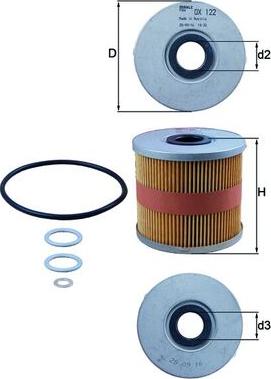 MAHLE OX 122D - Масляний фільтр autocars.com.ua