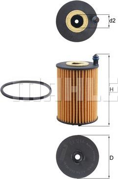 MAHLE OX 1266D - Масляний фільтр autocars.com.ua