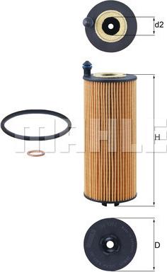 MAHLE OX 1302D - Масляний фільтр autocars.com.ua